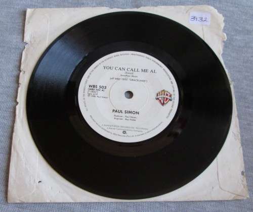 PAUL SIMON - YOU CAN CALL ME AL 1986 (WBS 503) 45 RPM RECORD