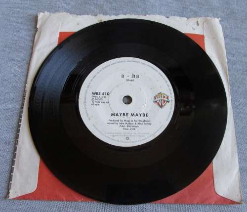 A-HA - MAYBE MAYBE 1986 (WBS 510) 45 RPM RECORD