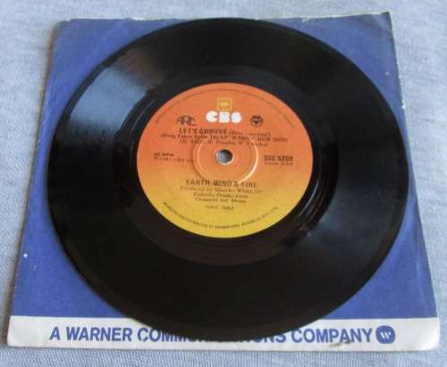 EARTH WIND FIRE - LETS GROOVE 1981 (SSC 5269) 45 RPM RECORD