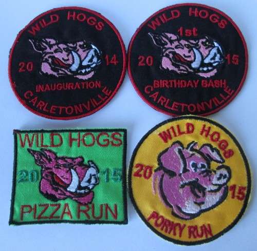 WILD HOGS 2014/2015 PATCHES x4 (LOT)