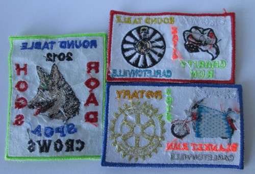 ROTARY RALLY PATCHES / CROWS -SPCA 2012/2014/2015 x3 (LOT)