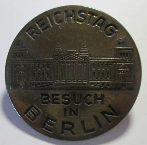 REICHSTAG / BESUCH IN BERLIN SOUVENIR PIN 1933 - 1945