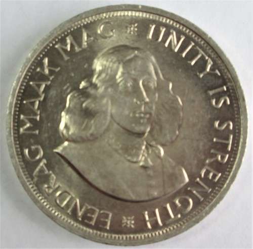 REPUBLIC OF SOUTH AFRICA 1963 50 CENTS (CROWN) SILVER