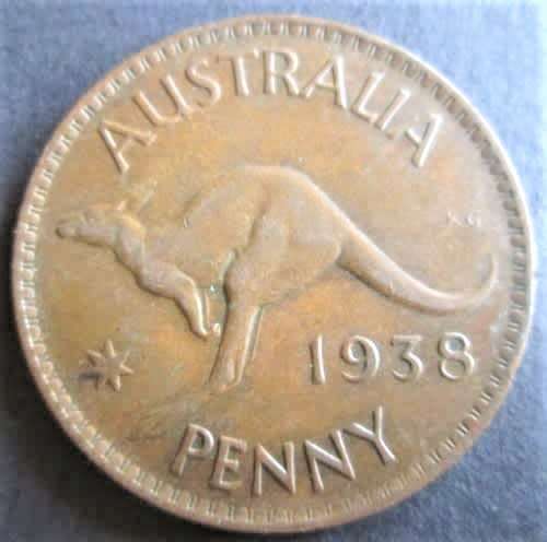 1938 PENNY AUSTRALIA COIN