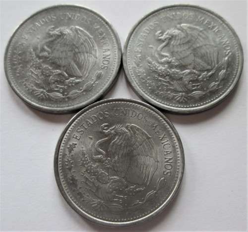 $1 1984 MEXICO x3 COINS (LOT)