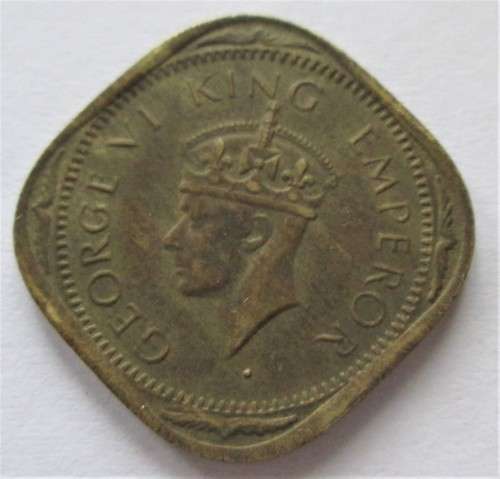 2 ANNAS 1943 INDIA COIN
