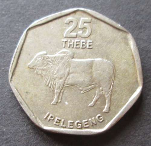 25 THEBE BOTSWANA 1999 COIN