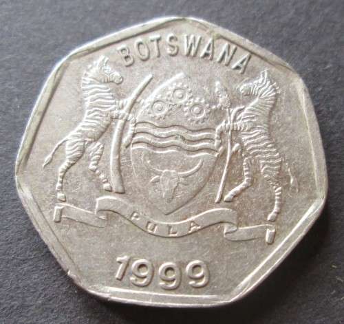 25 THEBE BOTSWANA 1999 COIN