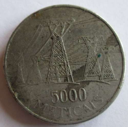 5000 METICAIS 1998 MOZAMBIQUE COIN