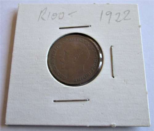 1922 FARTHING GREAT BRITAIN COIN