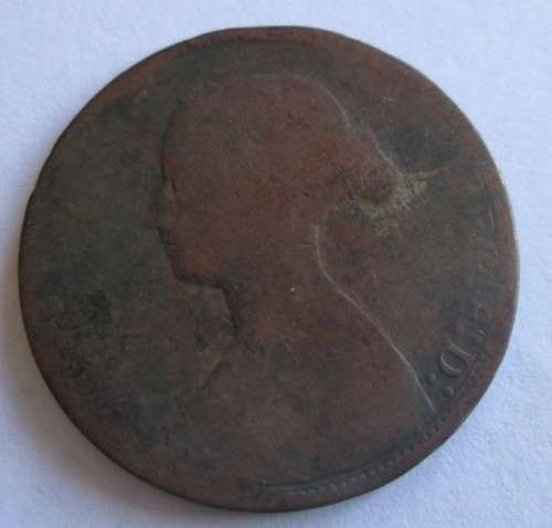 1863 HALF PENNY GREAT BRITAIN COIN