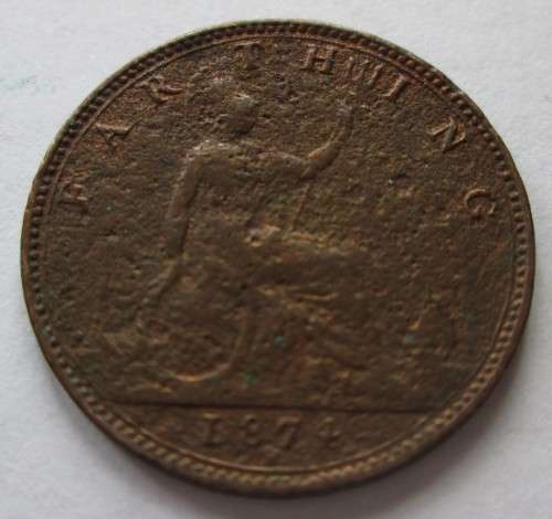 1874 FRATHING GREAT BRITAIN COIN