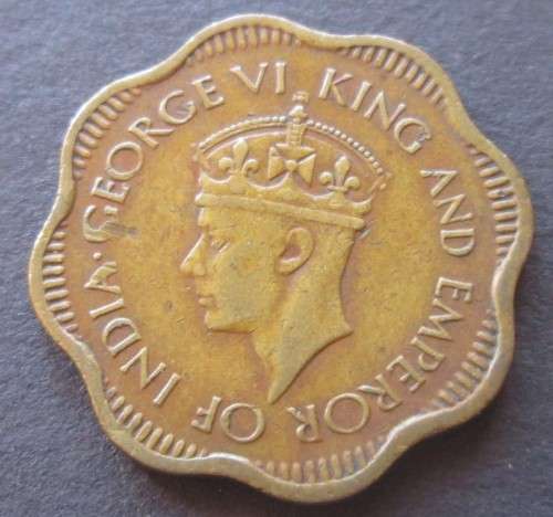 10 CENTS CEYLON 1944 COIN