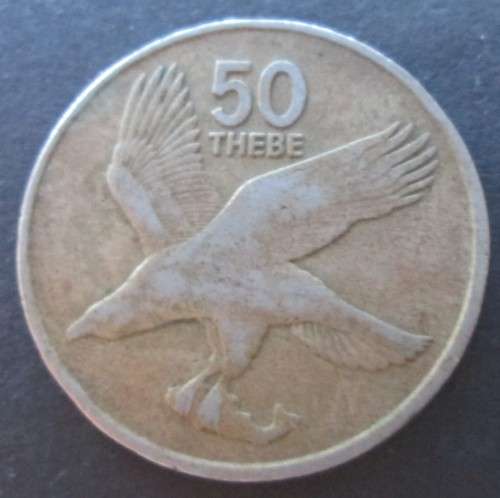 50 THEBE 1976 BOTSWANA COIN