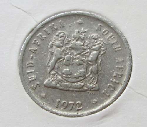 1972 FIVE CENTS SOUTH AFRICA COIN