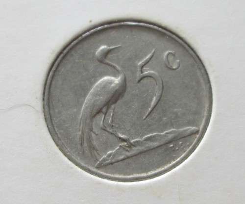 1973 FIVE CENTS SOUTH AFRICA COIN