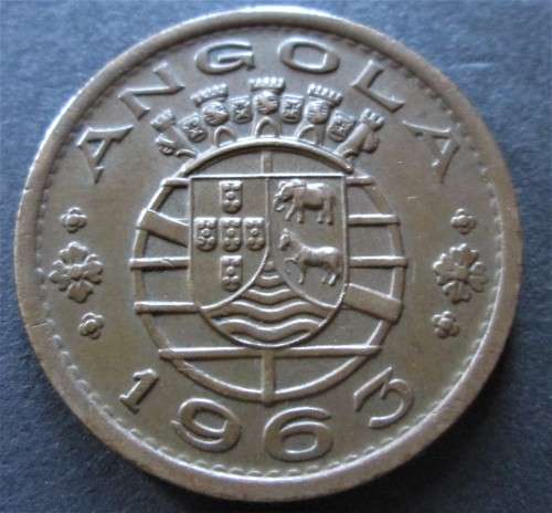 1 ESCUDO 1963 ANGOLA / PORTUGAL COIN