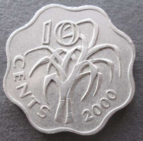 10 CENTS 2000 SWAZILAND COIN