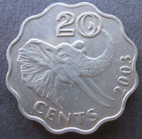 20 CENTS 2003 SWAZILAND COIN
