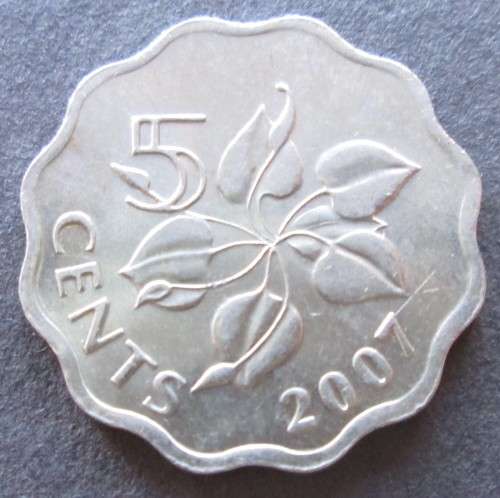 5 CENTS 2007 SWAZILAND COIN