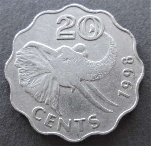20 CENT 1998 SWAZILAND COIN