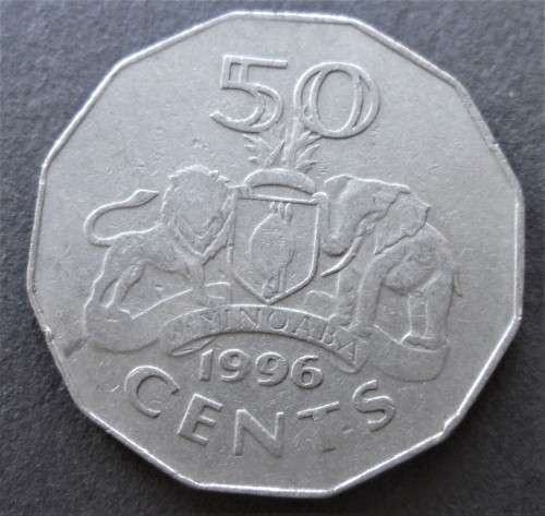50 CENTS 1996 SWAZILAND COIN