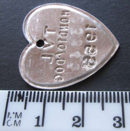 1955 TVL DOG LICENSE TAGS No. 23844/23845 (LOT)
