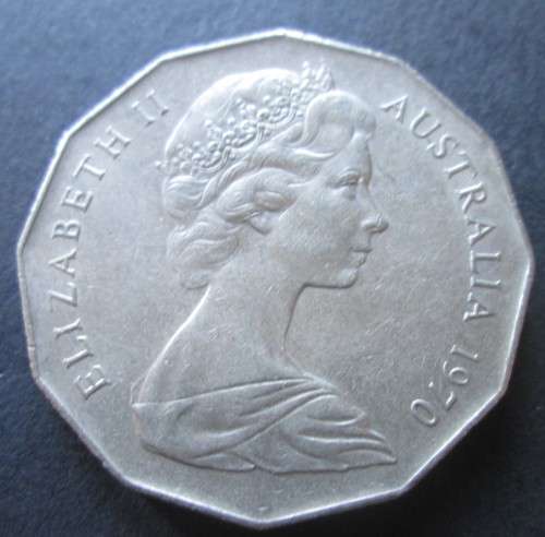 FIFTY CENTS 1970 AUSTRALIA COIN