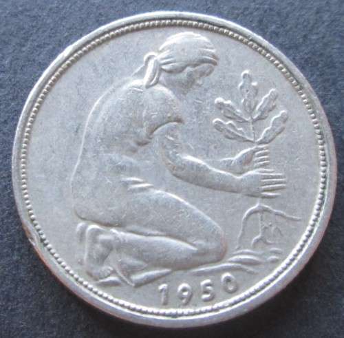 50 PFENNIG 1950 DEUTSCHLAND COIN
