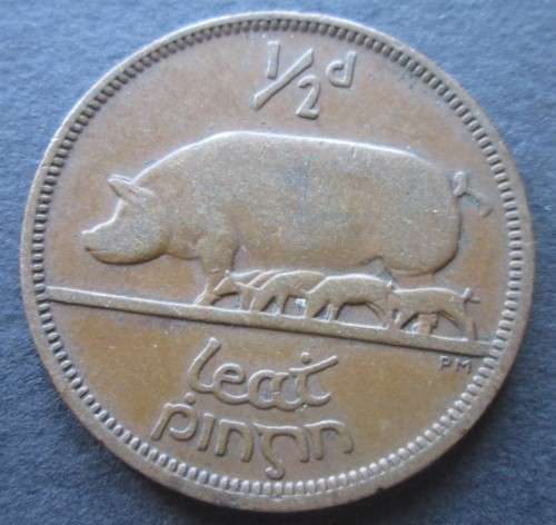 ½ D (PENNY) EIRE 1928 COIN