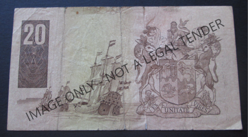 TWENTY RAND SOUTH AFRICA NOTE SERIAL Nr. BF7818658D (CL STALS)