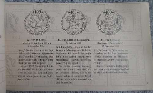 2002 ANGLO-BOER WAR SOUVENIR BOOKLET - A10