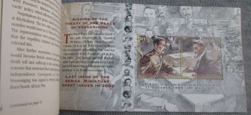2002 ANGLO-BOER WAR SOUVENIR BOOKLET - A10
