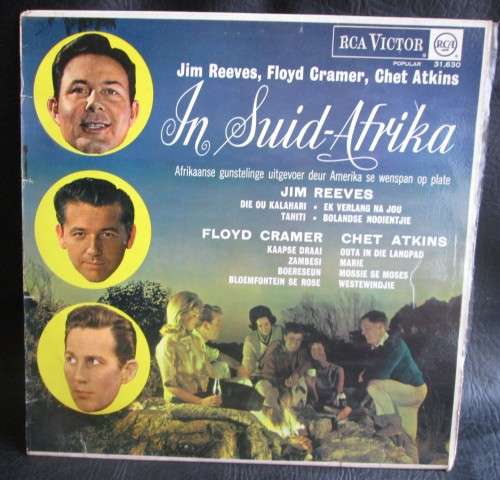 JIM REEVES FLOYD CRAMER CHET ATKINS IN SUID AFRIKA LP VINYL RECORD (NQWP 0813) - S166