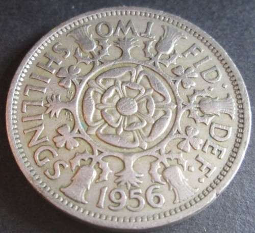 FLORIN (TWO SHILLING) 1956 GREAT BRITAIN COIN - C1794