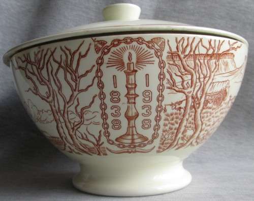 Voortrekker Eeufees Commemorative Bowl with Lid 1838 to 1938