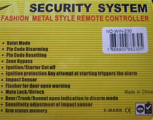 Bemaz Royal Car Security System remote Car 2 Remote Car Alarm with Entry Siren