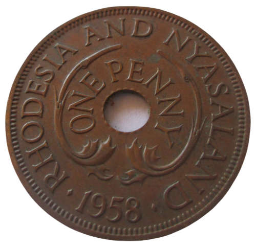 PENNY 1958 RHODESIA and NYASALAND COIN - RAK177