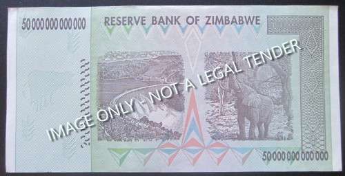 50 TRILLION DOLLARS ZIMBABWE BANKNOTE - RAK248