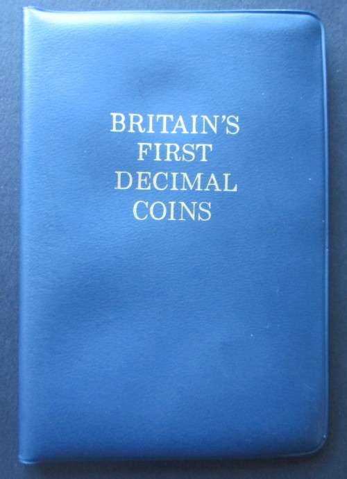 Britain`s first decimal coin selection set booklet
