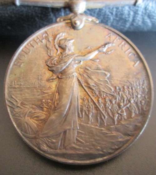 QUEEN VICTORIA SOUTH AFRICA No 28451 PTE. T. SANTON RAND RIFLES MEDAL - RAK 381