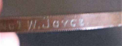 1912 Defense not Defiance Medal Name M.C.O.T.C Neville Trophy Sergt T.W. Joyce