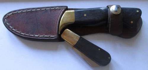 SET OF NIC BOTHA SKINNING FOLDING AND HUNTING KNIVES WITH ORIGINAL POUCH - RAKK/1