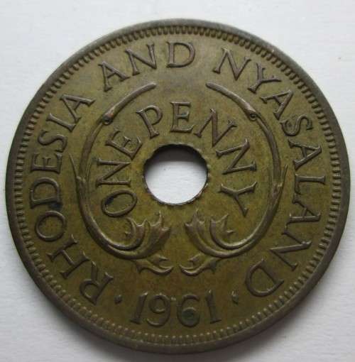 HALF and ONE PENNY 1958/1961 RHODESIA and NYASALAND COINS - RAK256