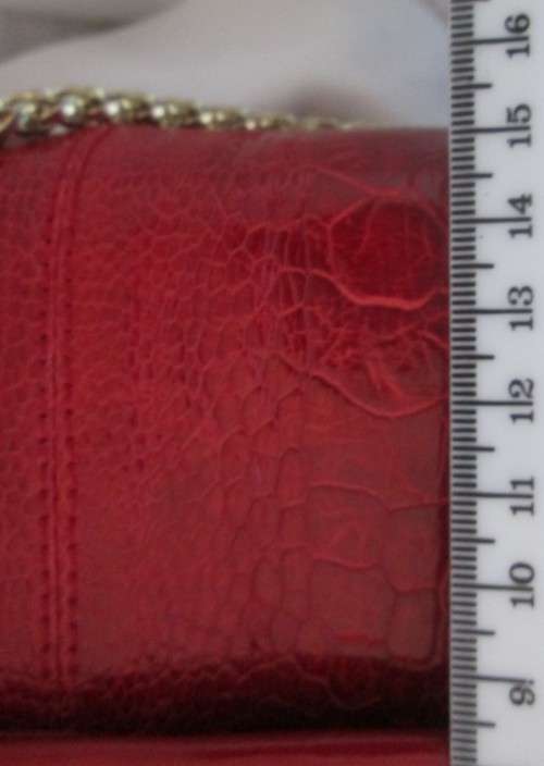 CROCODILE LEATHER SKIN RED HANDBAG - RAKA/2
