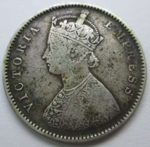 HALF RUPEE 1899 INDIA *SILVER* COIN - RAKC/212