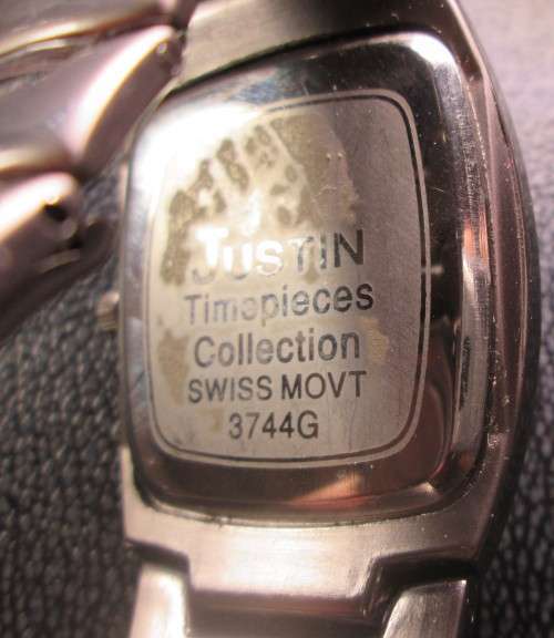 JUSTIN CRYSTAL TIMEPIECE COLLECTION SWISS MOVT No 3744G WATCH - RAKW/43