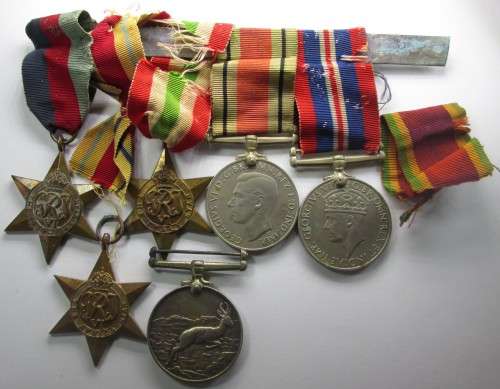 MEDAL SELECTION WITH RIBBONS OF R.B. CURRIE No 214650 - RAKM/127