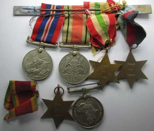 MEDAL SELECTION WITH RIBBONS OF R.B. CURRIE No 214650 - RAKM/127