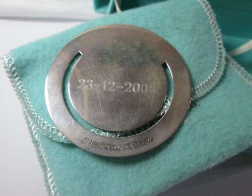 Tiffany & Co Sterling Silver 925 Money Clip with Pouch in Original Box